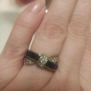 Beautiful sterling silver diamond ring.